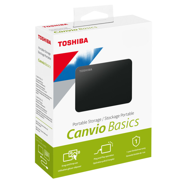 Disque Dur Externe 2 TO TOSHIBA (HDTB520EK3AA) 2.5″ USB 3.2