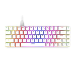 Clavier Gamer Filaire INCA IKG-453 Mécanique Interrupteur rouge RGB - Blanc
