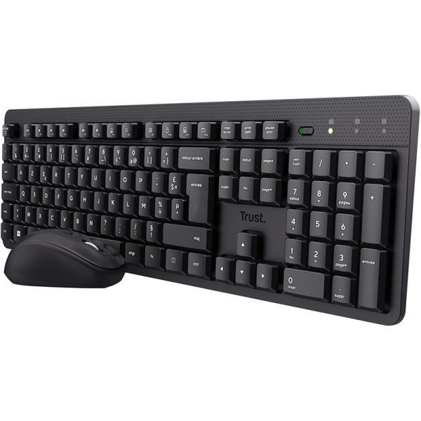 Ensemble Souris et Clavier Sans Fil TRUST Ody II AZERTY Français USB -Noir