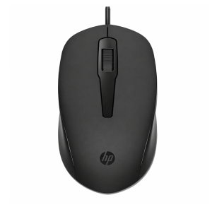 Souris filaire HP 150 USB noire avec 2 boutons compatible Windows