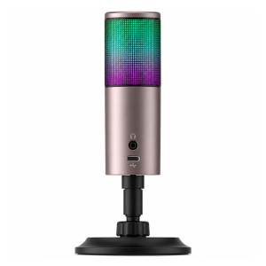 Microphone gamer Havit GK61 RGB noir Type-C et Jack 3.5 mm avec éclairage LED