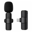 Microphone sans fil K9 noir Lightning pour iPhone avec réduction de bruit