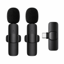 Mini microphone sans fil K11 double micro noir Type-C pour Android