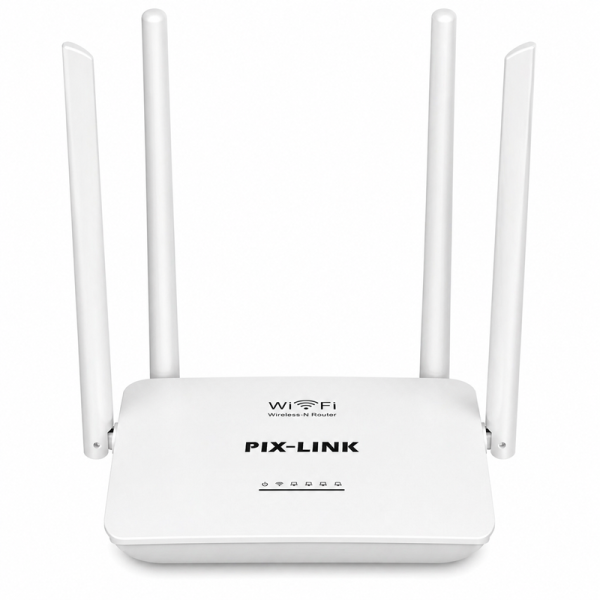 Routeur Pix-Link LV-WR08Q blanc WiFi 300 Mbps avec 4 antennes et 4 ports LAN